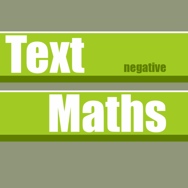 Text Maths Negative
